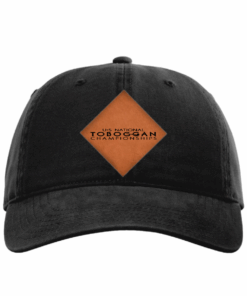 USNTC Brown Leather Logo Patch on Black Richardson 326 Hat