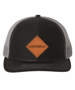 USNTC Brown Leather Logo Patch on Black/Charcoal Richardson 112 Hat
