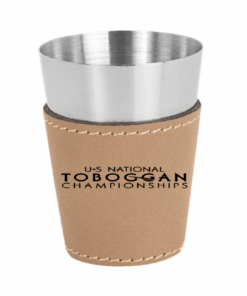 USNTC Leather Logo Stainless Shot Glass