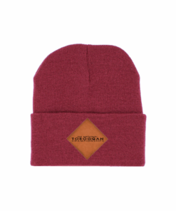 Alternative view of USNTC Long Beanie Leather Logo Patch (Burgundy or Olive)