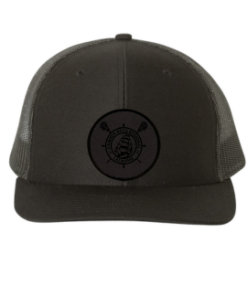 CHRHS Richardson 112 Black Hat with Black Lacrosse Leather Patch
