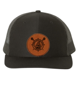 CHRHS Richardson 112 Black Hat with Brown Lacrosse Leather Patch