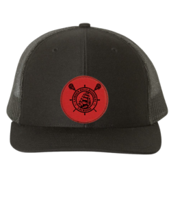 CHRHS Richardson 112 Black Hat with Red Lacrosse Leather Patch