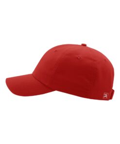 Alternative view of CHRHS Richardson 225 Red Hat with Red Lacrosse Leather Patch