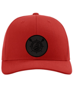 CHRHS Richardson 225 Red Hat with Black Lacrosse Leather Patch