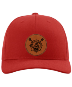 CHRHS Richardson 225 Red Hat with Brown Lacrosse Leather Patch