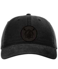 CHRHS Richardson 326 Black Hat with Black Lacrosse Leather Patch