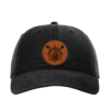 CHRHS Richardson 326 Black Hat with Brown Lacrosse Leather Patch