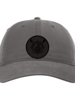 CHRHS Richardson 326 Gray Hat with Black Lacrosse Leather Patch