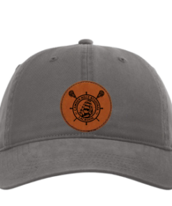 CHRHS Richardson 326 Gray Hat with Brown Lacrosse Leather Patch