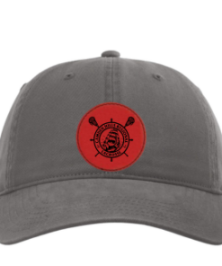 CHRHS Richardson 326 Gray Hat with Red Lacrosse Leather Patch