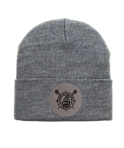 CHRHS Gray Long Beanie with Gray Lacrosse Leather Patch